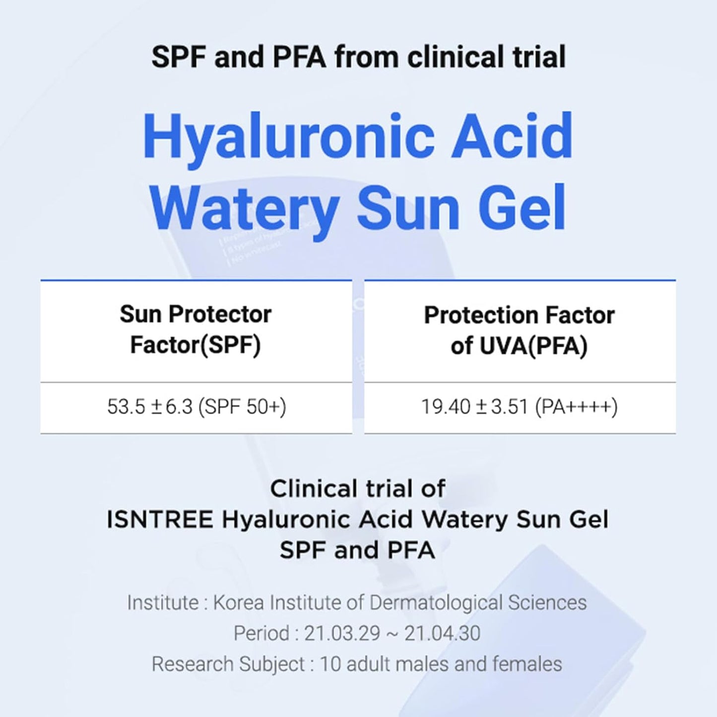 ISNTREE Hyaluronic Acid Watery Sun Gel SPF 50+ PA++++ (50 Ml)