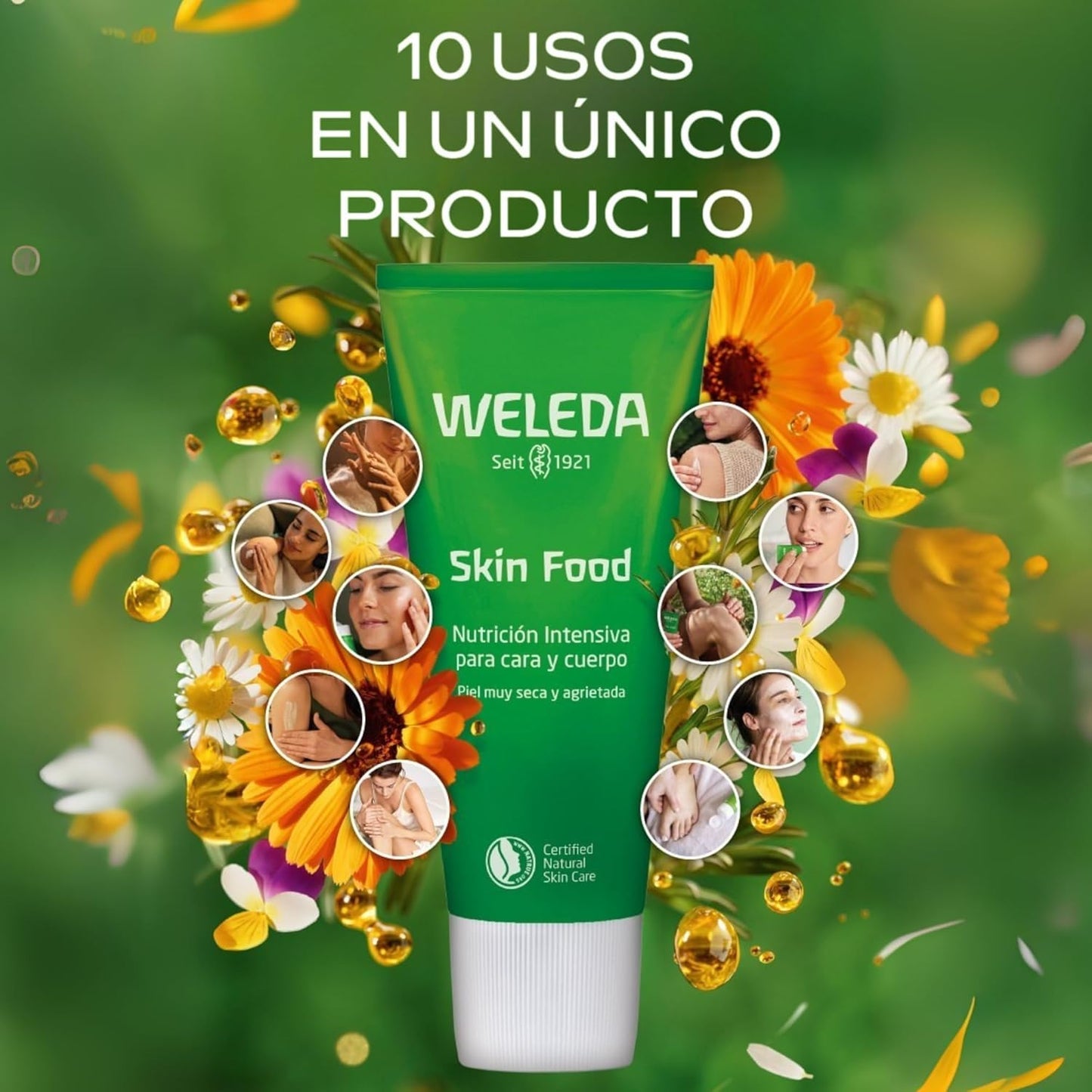 Weleda - Skin Food Original, Crema Reparadora, Nutre E Hidrata, Con Aceite De Girasol Y Almendra, Caléndula, Pensamiento Silvestre Y Manzanilla, Para Piel Muy Seca Y Agrietada -75 Ml