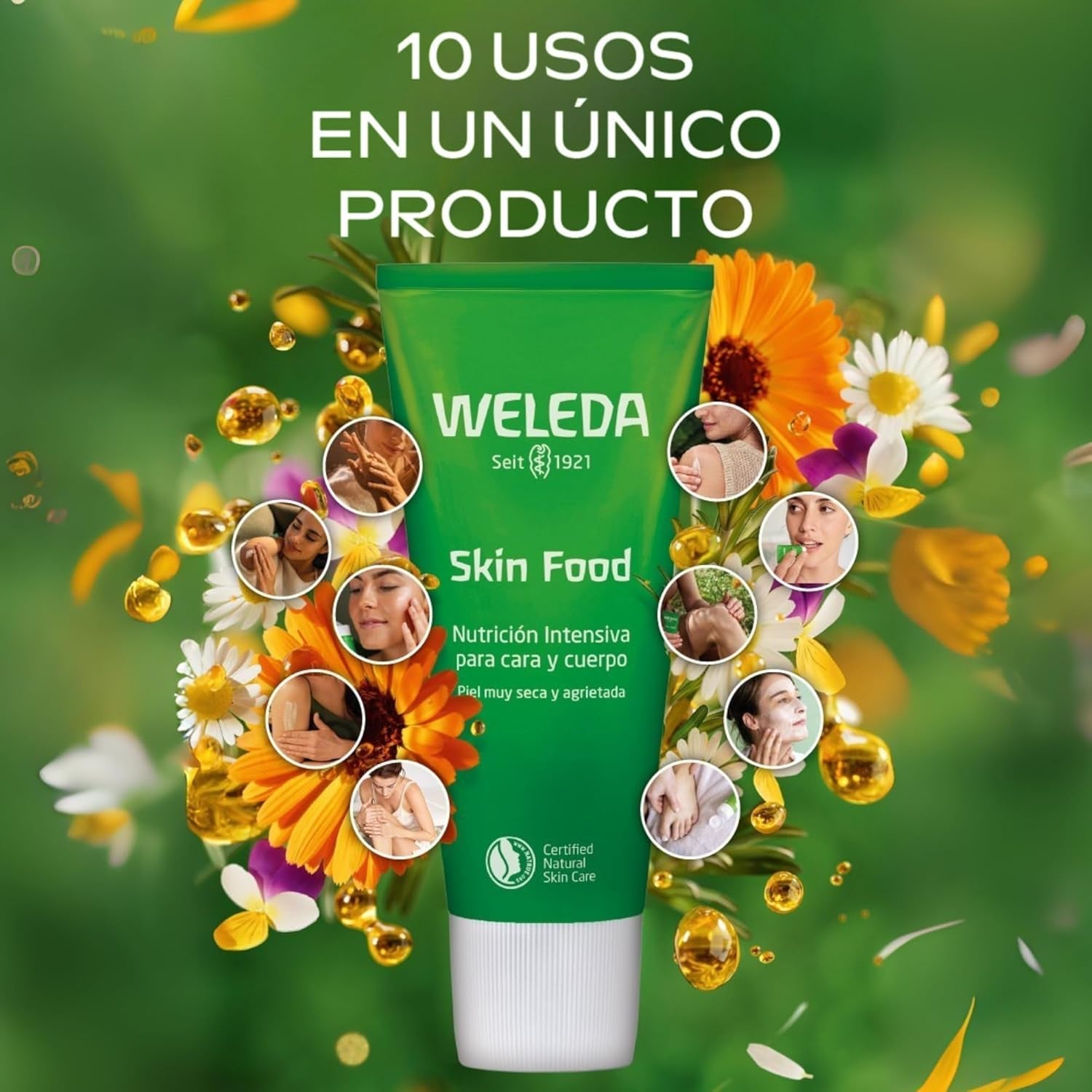 Weleda - Skin Food Original, Crema Reparadora, Nutre E Hidrata, Con Aceite De Girasol Y Almendra, Caléndula, Pensamiento Silvestre Y Manzanilla, Para Piel Muy Seca Y Agrietada -75 Ml