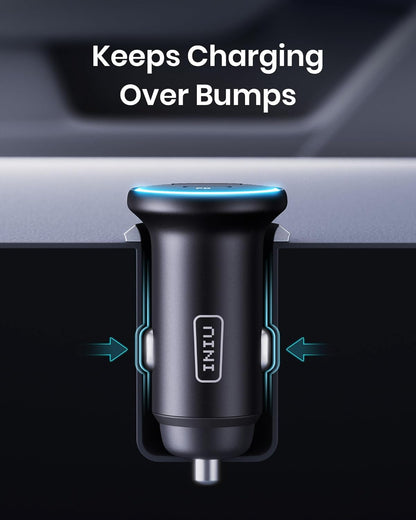 USB C Car Charger, 66W USB-C & USB-A Fast Charging Cigarette Lighter Adapter, Car Power Adapter PD QC3.0 Mini Car Phone Charger, for Iphone 16 15 14 Pro Max Samsung Galaxy S25 S24 S23, Ipad Pro
