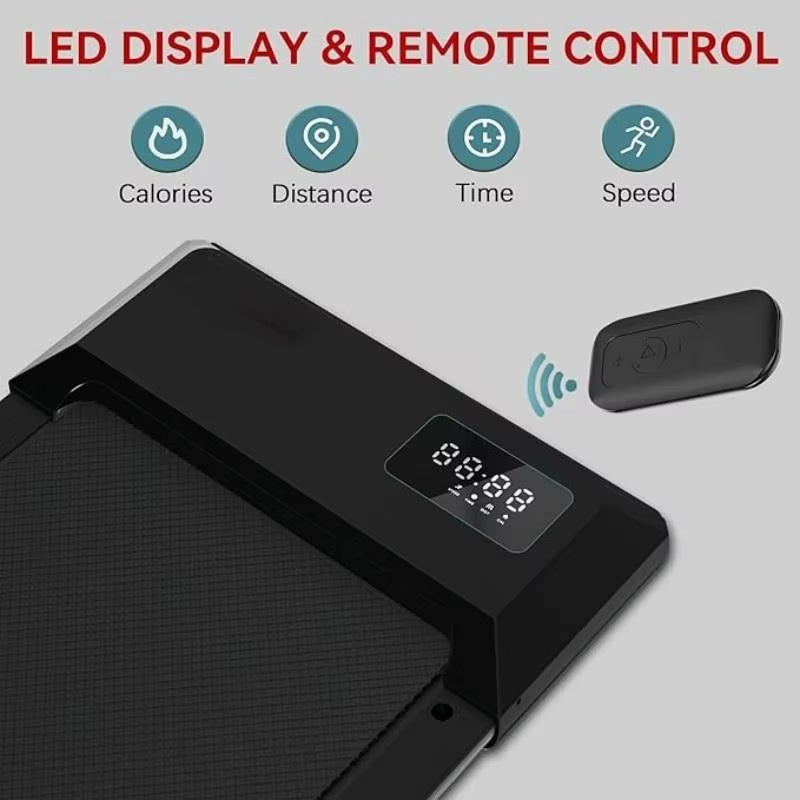 300 Ibs Weight Capacity 2.5 HP 2 in 1 Portable Treadmill for Home with Remote Control LED Display Walking Pad Treadmill