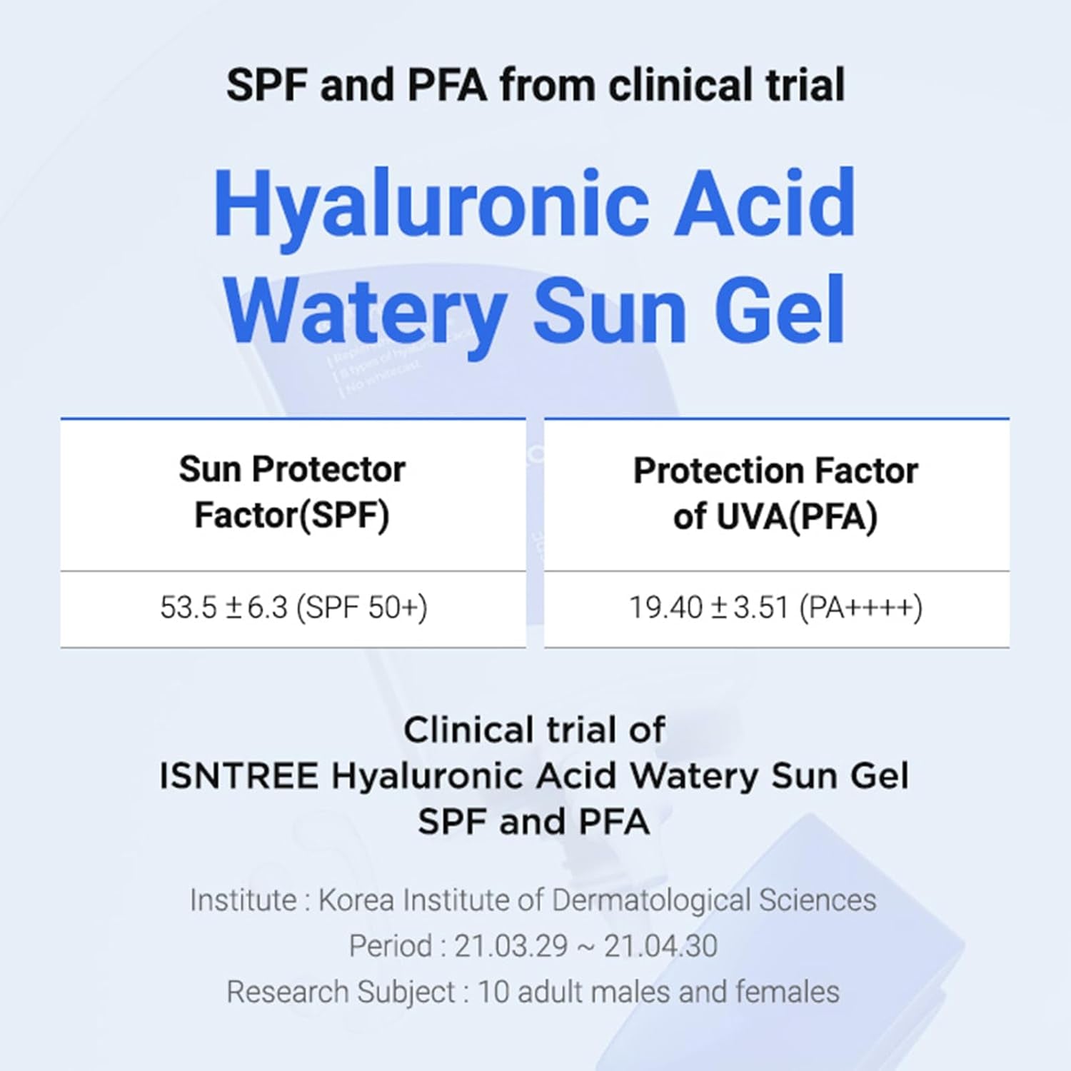 ISNTREE Hyaluronic Acid Watery Sun Gel SPF 50+ PA++++ (50 Ml)