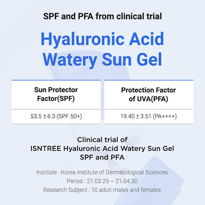 ISNTREE Hyaluronic Acid Watery Sun Gel SPF 50+ PA++++ (50 Ml)