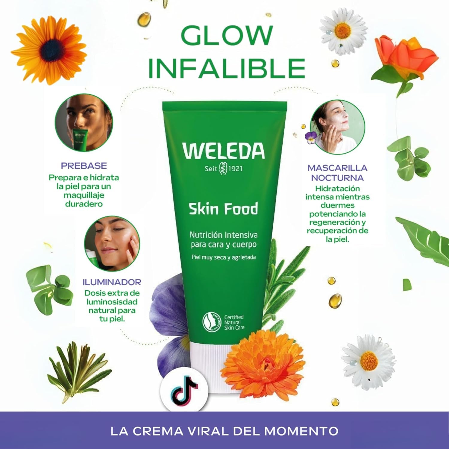 Weleda - Skin Food Original, Crema Reparadora, Nutre E Hidrata, Con Aceite De Girasol Y Almendra, Caléndula, Pensamiento Silvestre Y Manzanilla, Para Piel Muy Seca Y Agrietada -75 Ml